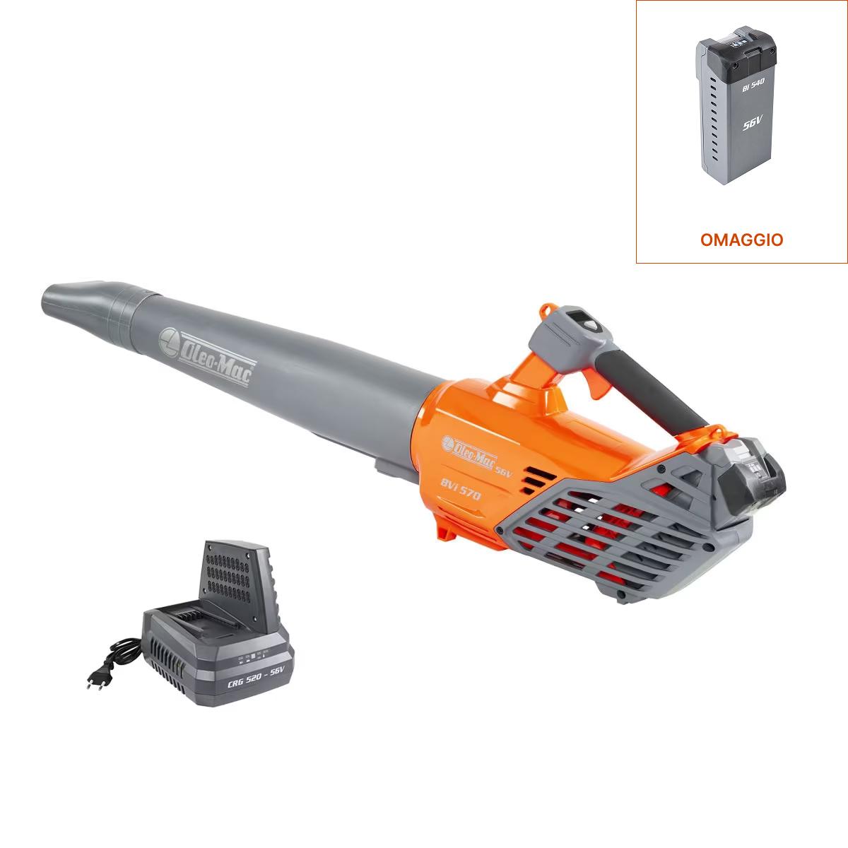 Soffiatori a batteria BVi 570 con batteria Bi 540 e caricabatterie CRG 520_1 | Oleo-Mac