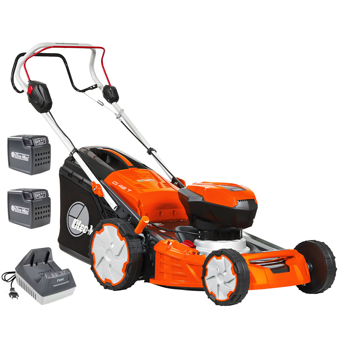 Gi 48 T con 2 batterie Bi 5,0 OM e caricabatterie FAST CRG | Oleo-Mac